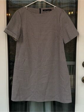 Zara Black and White Mini Shift Dress